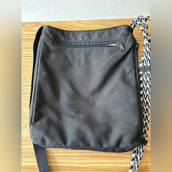 Kavu Black Canvas Crossbody with Black-and-White Rope Strap - Picture 7 of 11
